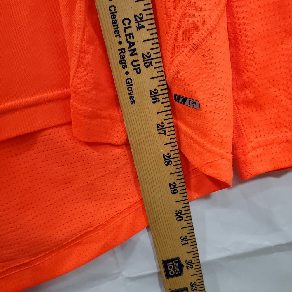 Champion Running Long Sleeve Top‎ Duo Dry Orange Black Athletic Shirt Men's - Picture 6 of 7